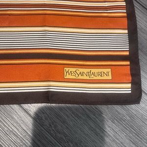 YSL Yves Saint Laurent Vintage Stripe Scarf
